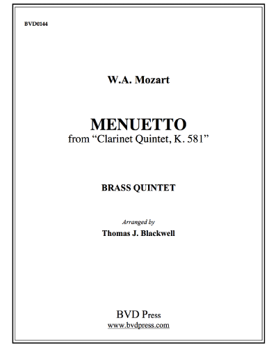 Menuetto (from 'Clarinet Quintet, K 581') — Wolfgang Amadeus Mozart
