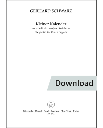 Kleiner Kalender für gemischten Chor a cappella — Gerhard Schwarz