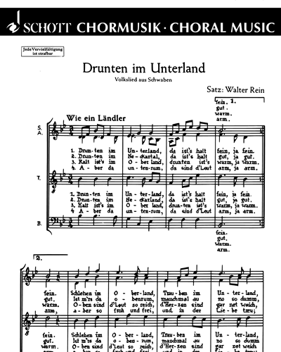 Drunten im Unterland — Walter Rein