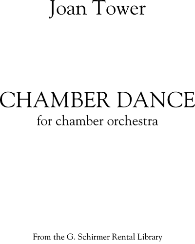 Chamber Dance — Joan Tower