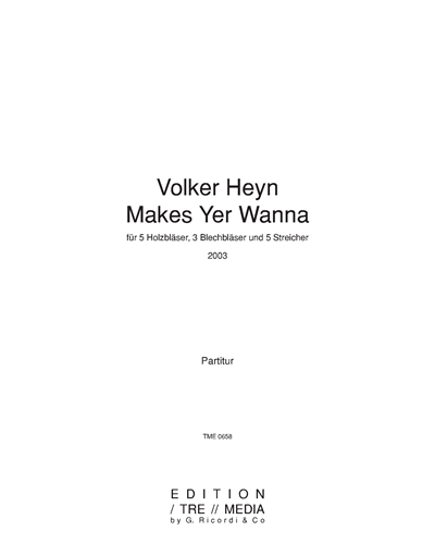 Makes yer wanna — Volker Heyn