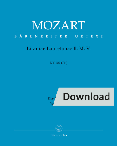 Litaniae Lauretanae B. M. V. in B-flat major K. 109 (74e) — Wolfgang Amadeus Mozart