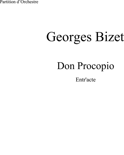 Don Procopio: Entr'acte — 比才