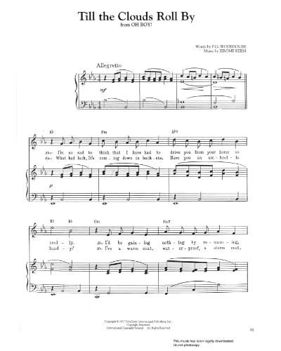Till the Clouds Roll By (from 'Oh Boy!') — 杰罗姆·科恩