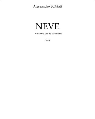 Neve — Alessandro Solbiati