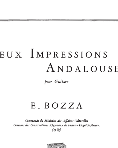 Two Impressions Andalouses — 欧仁·博扎