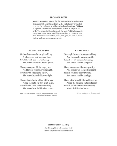 Lead Us Home — Matthew Emery