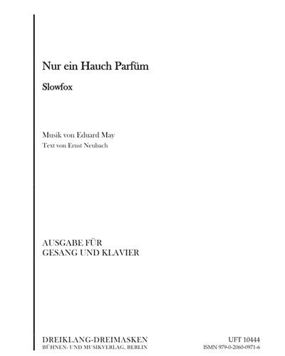Nur ein Hauch Parfüm (Slowfox) — Eduard May