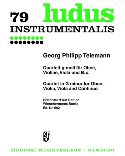 Quartet in G minor — 泰勒曼