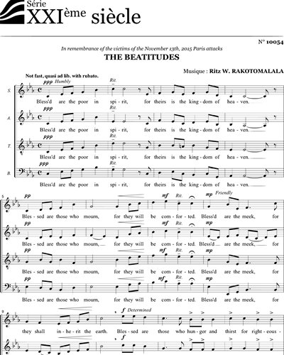 The beatitudes — Ritz Rakotomalala