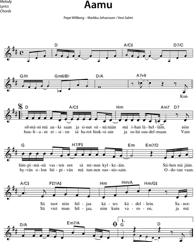 Aamu — Pepe Willberg