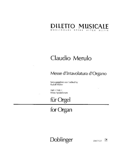 Messe d'Intavolatura d'Organo, Vol. 1 — Claudio Merulo