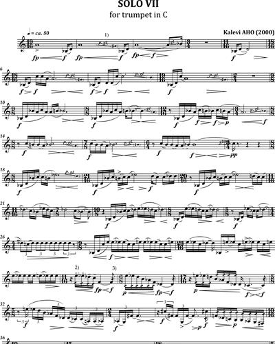 Solo VII for Trumpet — Kalevi Aho