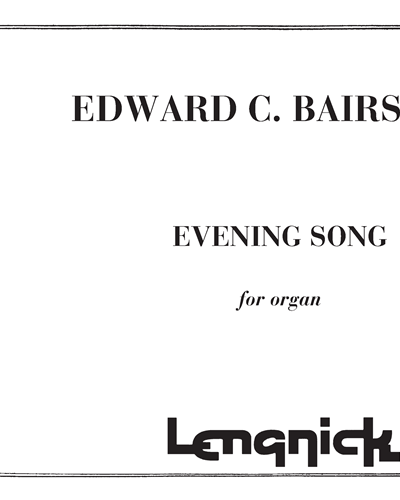 Evening song — Edward Bairstow