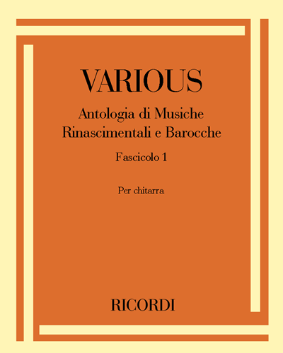 Antologia di Musiche Rinascimentali e Barocche Fascicolo 1 — Various
