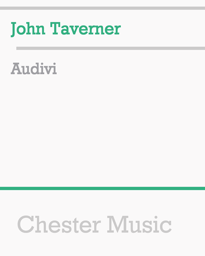 Audivi — 约翰·塔弗纳