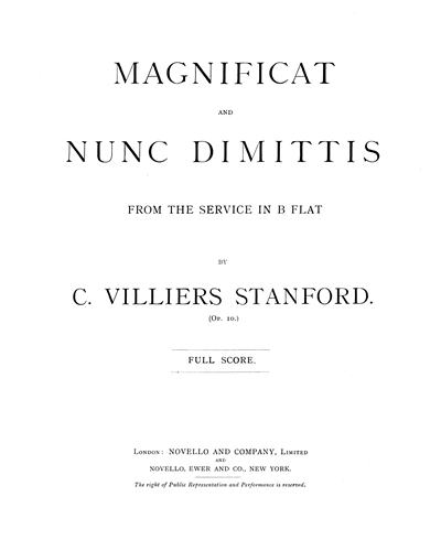 Magnificat and Nunc Dimittis in Bb — 斯坦福