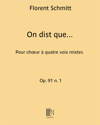 On dist que... (Extract No. 1 from 'En bonnes voix') — Florent Schmitt