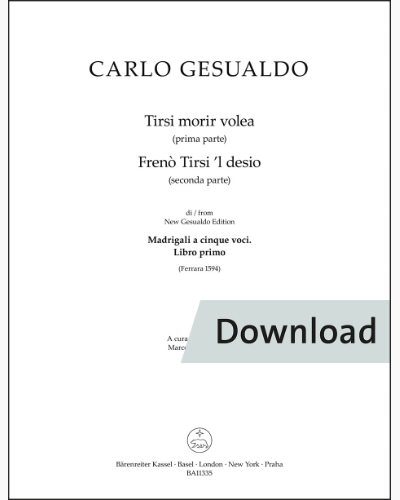 Tirsi morir volea (prima parte) / Frenò Tirsi ’l desio (seconda parte) — 杰苏阿尔多