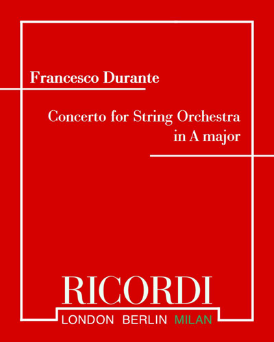 Concerto No. 5 for String Orchestra in A major — Francesco Durante