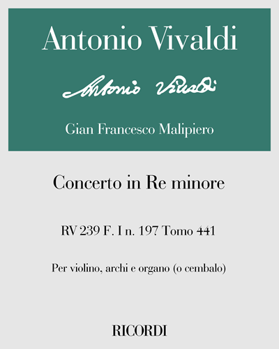 Concerto in D minor, RV 239, F. I n. 197, Tomo 441 — Antonio Vivaldi