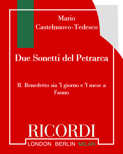 Due Sonetti del Petrarca - II. Benedetto sia 'l giorno e 'l mese a l'anno — 卡斯特尔努奥沃-泰代斯科