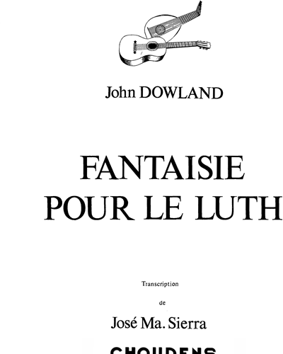 Fantaisie pour le luth — 约翰·道兰德