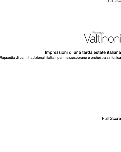 Impressioni di una tarda estate italiana — Pierangelo Valtinoni