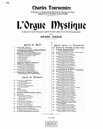 Dominica XXII post Pentecosten, op. 57 — 夏尔·图尔内米尔