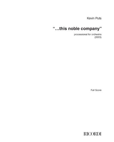 …this noble company — Kevin Puts