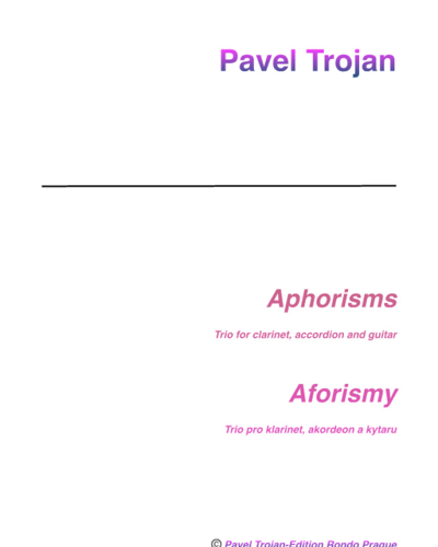 Aphorisms, op. 74 — Pavel Trojan