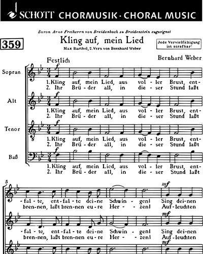 Kling auf mein Lied — Bernhard Weber
