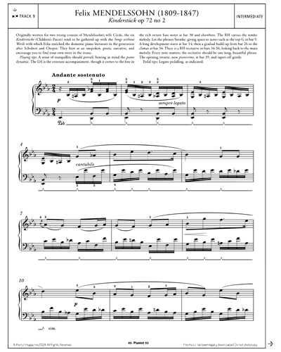 Kinderstück, op. 72 No. 2 — Felix Mendelssohn Bartholdy