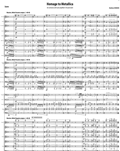 Homage to Metallica (Reduced Version) — Matthew Hindson
