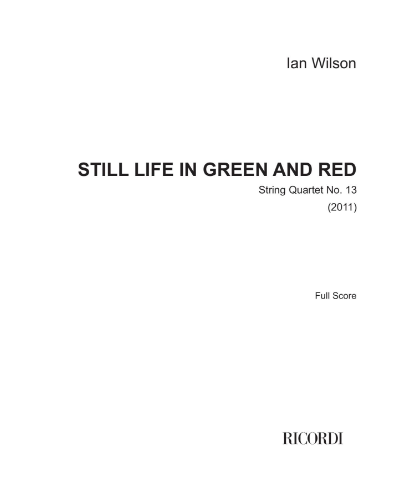 Still Life in Green and Red — Ian Wilson
