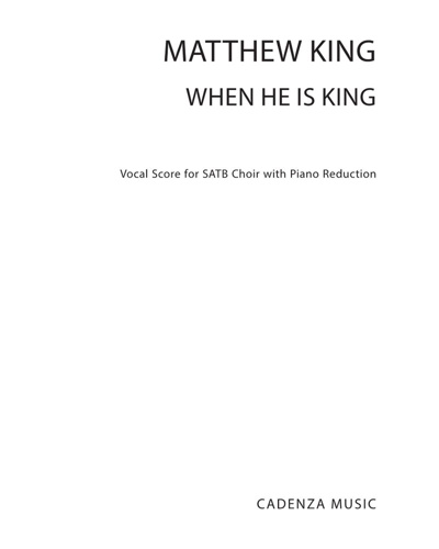 When He is King — Matthew King