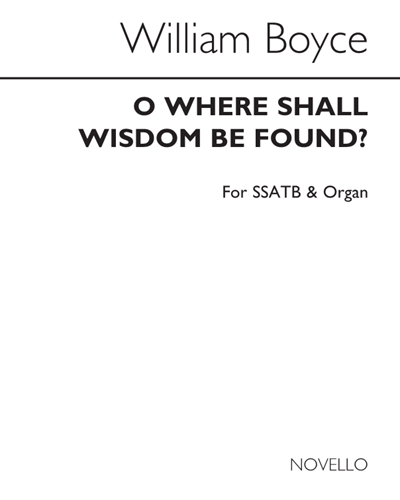 O where shall wisdom be found? — 威廉·博伊斯