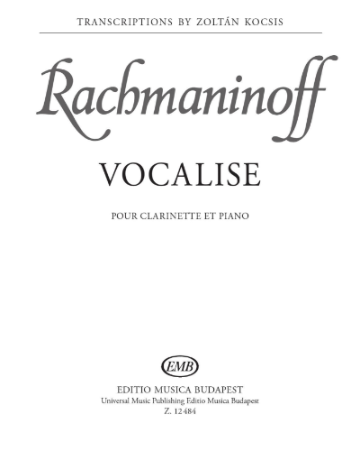 Vocalise, op. 34 no. 14 — 拉赫玛尼诺夫