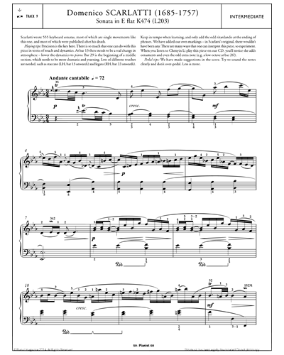 Sonata in E-flat major, K. 474 (L. 203) — 斯卡拉蒂