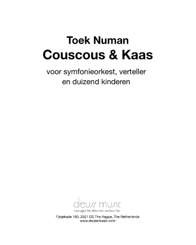 Couscous & Kaas — Toek Numan