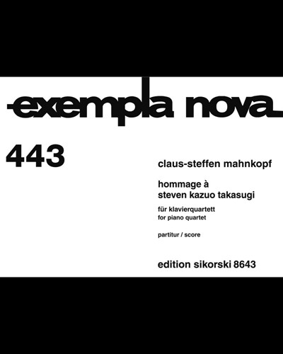Hommage à Steven Kazuo Takasugi — Claus-Steffen Mahnkopf