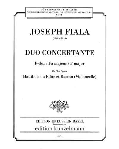 Duo Concertante in F major — Josef Fiala