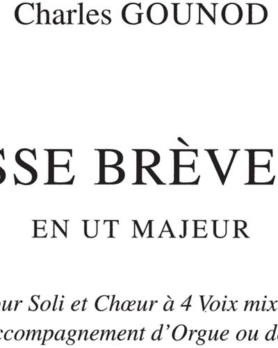 Messe Brève No. 7 in C major — 古诺