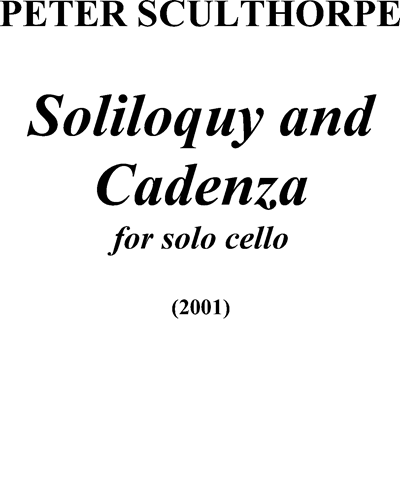 Soliloquy and Cadenza, op. 309 — Peter Sculthorpe