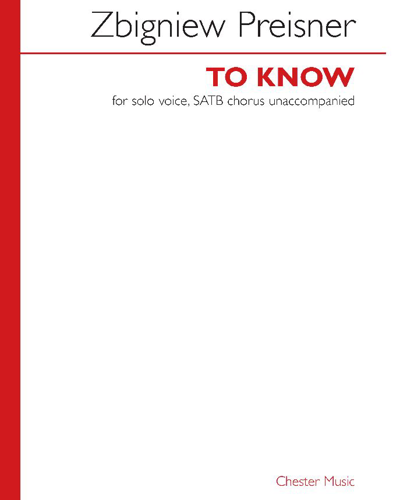To Know — Zbigniew Preisner