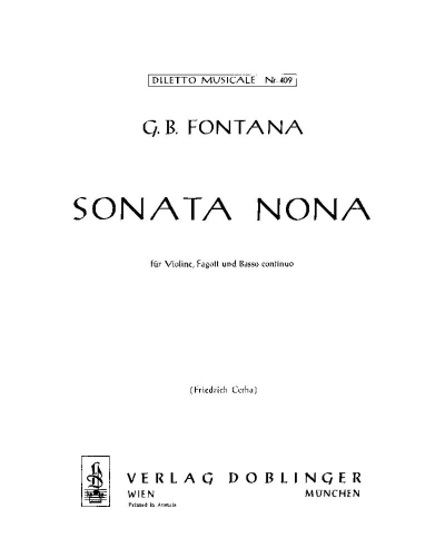 Sonata No. 9 in F major — Giovanni Battista Fontana