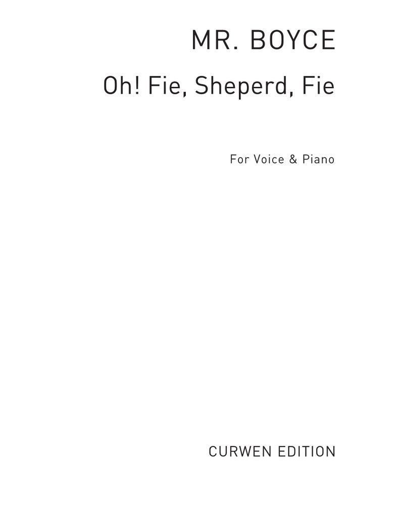 Oh! fie, Shepherd, fie — William Defesch
