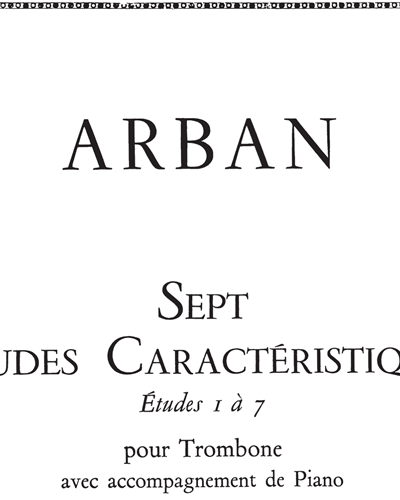 Sept Études Caractéristiques — 阿尔班