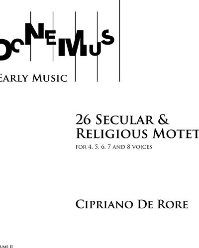 26 Secular & Religious Motets (Volume II) — Cipriano De Rore