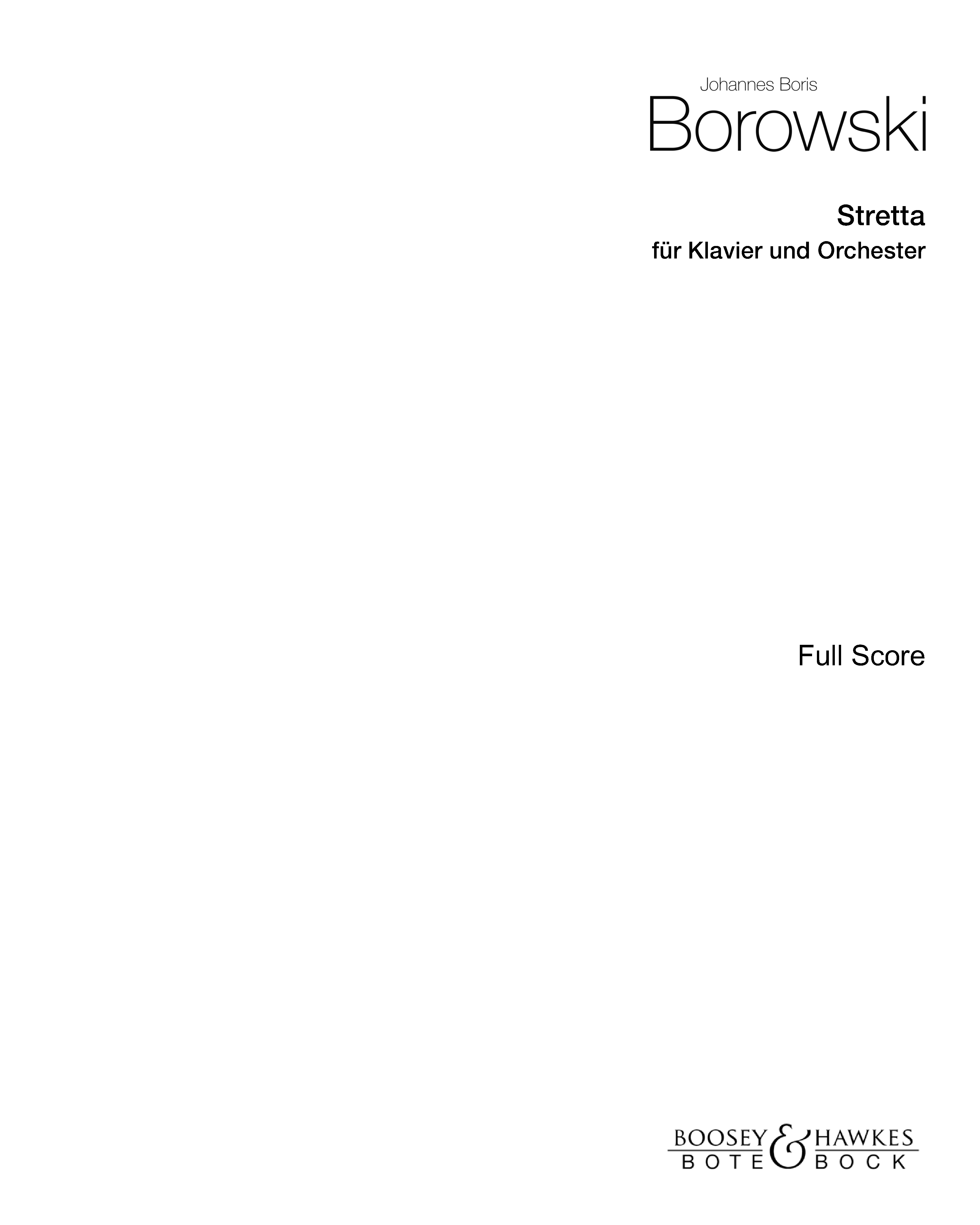 Stretta — Johannes Boris Borowski